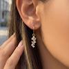18K Gold-Plated Wheat Earrings for Women - Stainless Steel Zircon Studs, Elegant & Fade-Resistant.