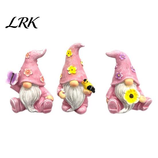 Micro Landscape Accessories for Plants Halloween Gnome Resin Statue, Spring Butterfly Bird Flower Durable Crafts Gardening Figurine Garden Patio, Hand