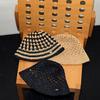 Slowslowly Fruit Handmade Crochet Raffia Bucket Hat _ Mix (Beige&Black)