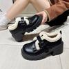 Fashion versatile and comfortable cotton shoes women's autumn and winter new popular thick-soled muffin velvet warm cotton shoes