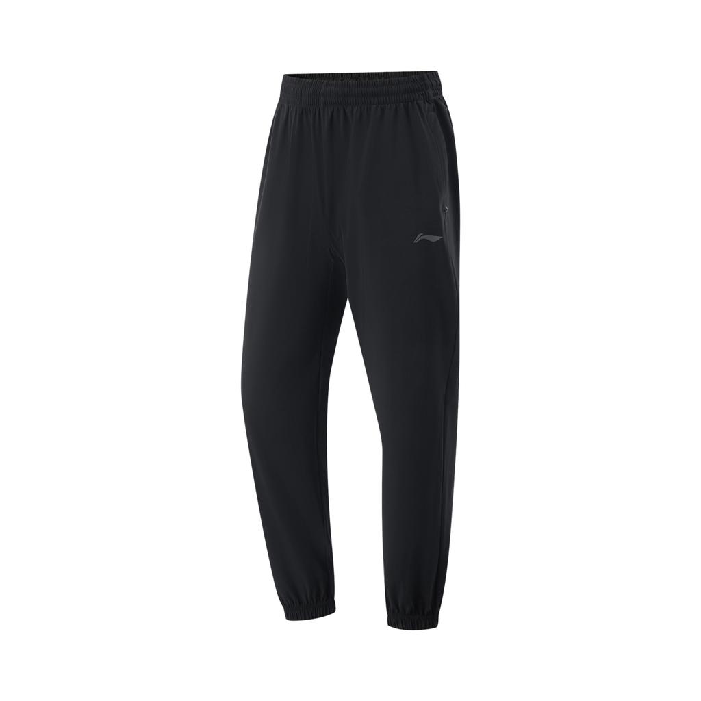 Li-Ning Jimmy Butler Solid Color Mid-Rise Breathable Versatile Jogger Knit Sports Pants Men bottoms Black AKYV191-1
