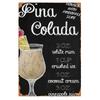 1pc Vintage "Pina Colada Recipe" Metal Tin Sign - 8x12in Retro Cocktail Ingredient Wall Art, Easy-Hang for Home/Bar/Cafe
