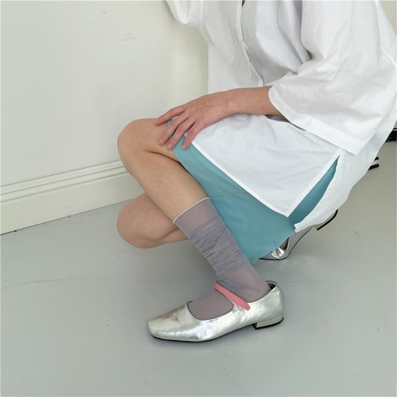 Womens Summer Solid Color Lacy Sock Sweet Daily Jokers Stocking Winter Long Casual Legwarmers for Daily School Office