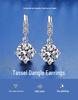 Exquisite S925 Silver Moissanite Tassel Stud Earrings for Women