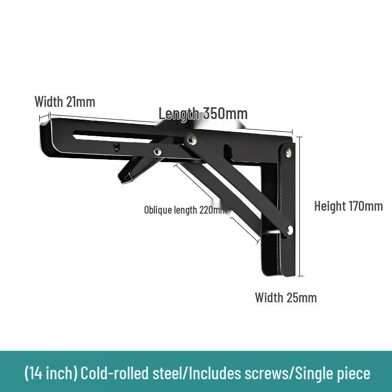 

Настінний складаний трикутний кронштейн з нержавіючої сталі для підтримки полиці