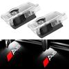 For Audi S S3 2PCS Led Car Door logo Welcome Light For Audi A4 B5 B6 B7 B8 B9 A1 A3 8V 8P 8L A6 C7 A5 A7 A8 Q3 Q5 Q7 TT S3 S6 Sline Quattro