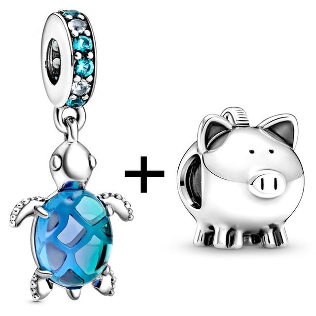 2 teile/los Schildkröte Octopus Vogel Charme Perlen Anhänger Passt Original Diy Armbänder Halsketten Für Frauen Männer Schmuck Geschenk Sonderangebot