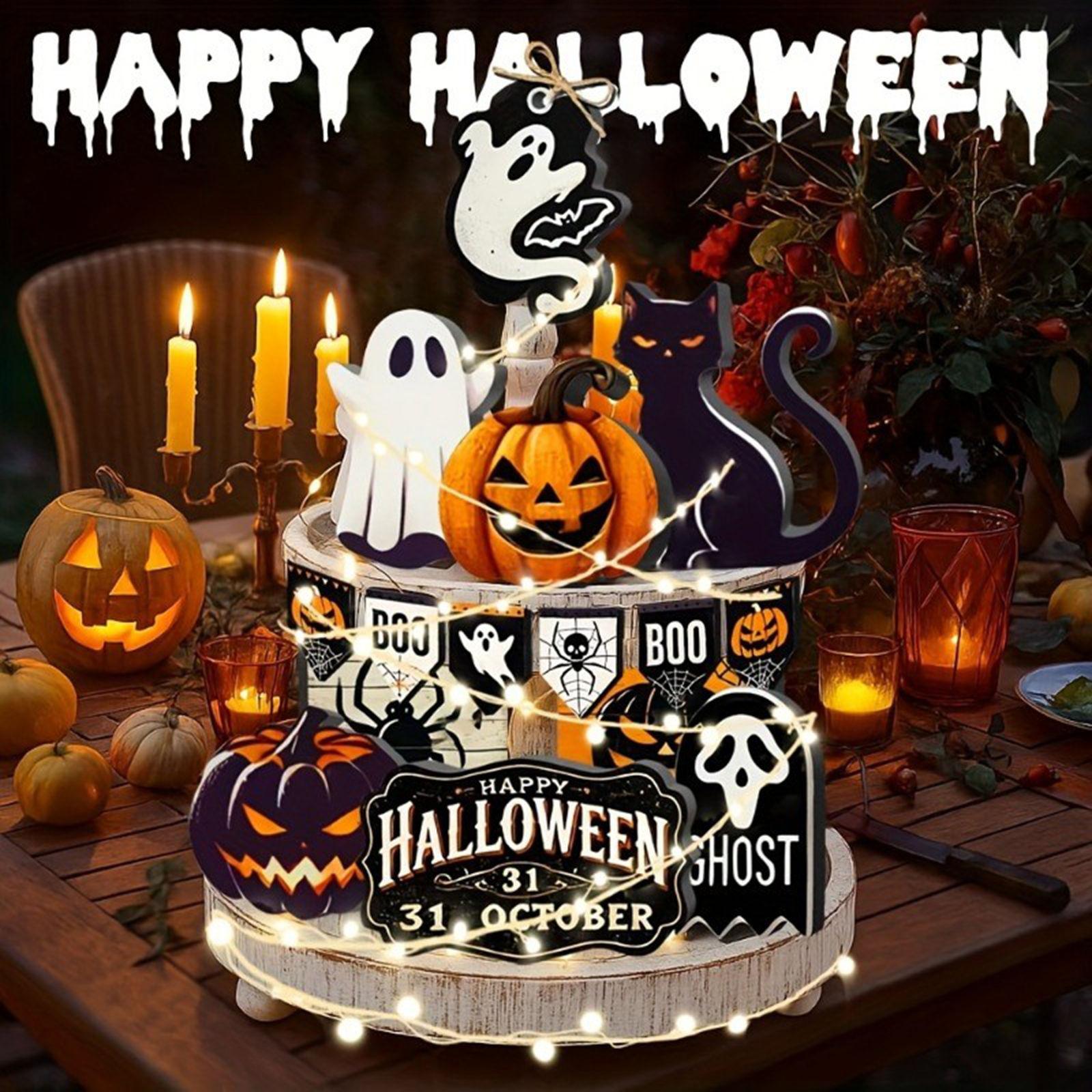 

ХЭЛЛОУИН ОКТЯБРЬХэллоуин Подвесная Тыква И Другие Деревянные Украшения Хэллоуин Деревянная Подвеска One Size