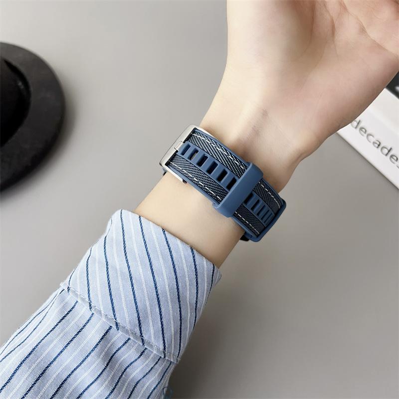 Per Samsung Galaxy watch 8 Classic 46mm 44mm 40mm Cinturino di Ricambio Correa Sportivo Braccialetto in Nylon+Silicone Per Galaxy Watch Ultrta 47mm 2025 Fascia