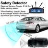 The LCD Monitoring 4-sensor Radar Detection System with Reversing Backlight Display Parking Sensor Has 12 Colors and 12V