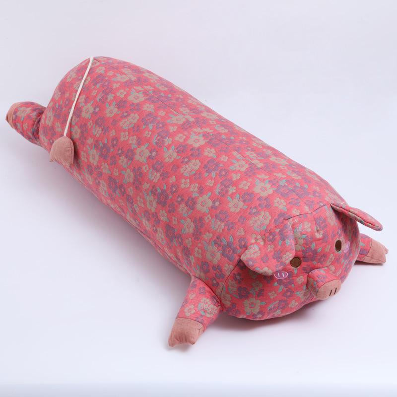 

Мультяшная милая плюшевая кукла-подушка в виде поросенка - Моющаяся трехслойная марлевая подушка для детей 100CM