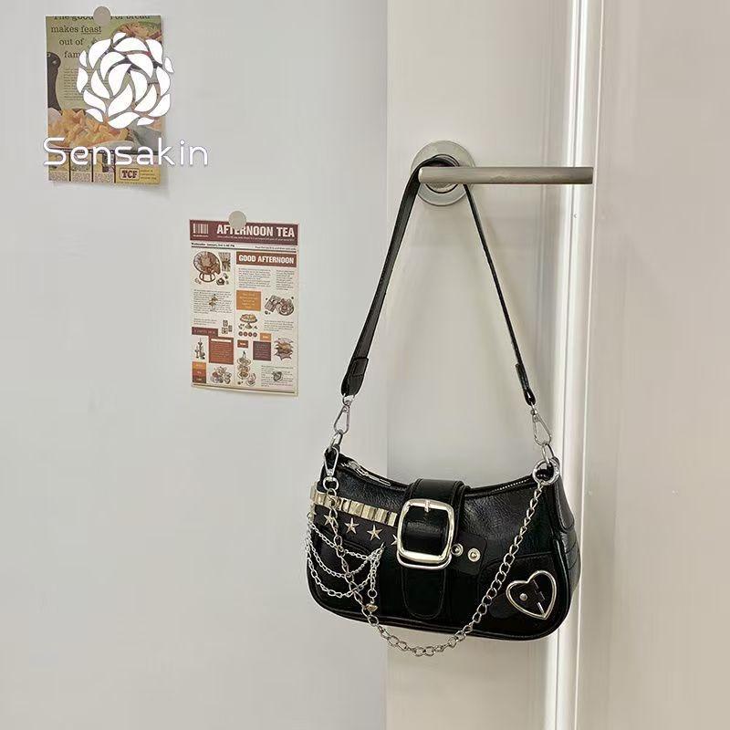 Daylight möchte süße und würzige Taschenketten süße und coole Mädchen Nischendesign Millennial Babes Halbmond-Achseltasche Sommer