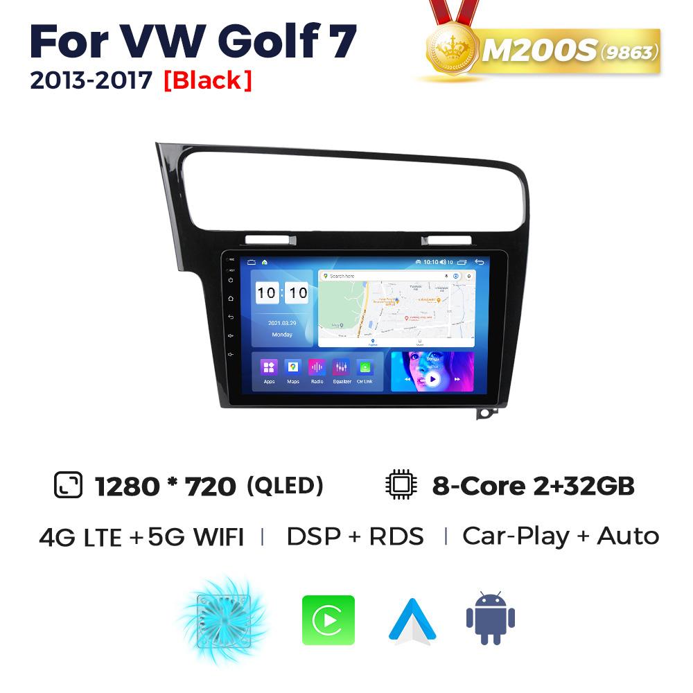 Navifly 2 Din Android Autoradio 10 Zoll Für Volkswagen VW Golf 7 2013-2017 Kabelloses Carplay Auto Multimedia Video Player DSP RDS