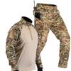 Herren Tarn taktische Kampfuniform Set Langarm Militärstil Outdoor Arbeitskleidung Wandern Camping Schießen