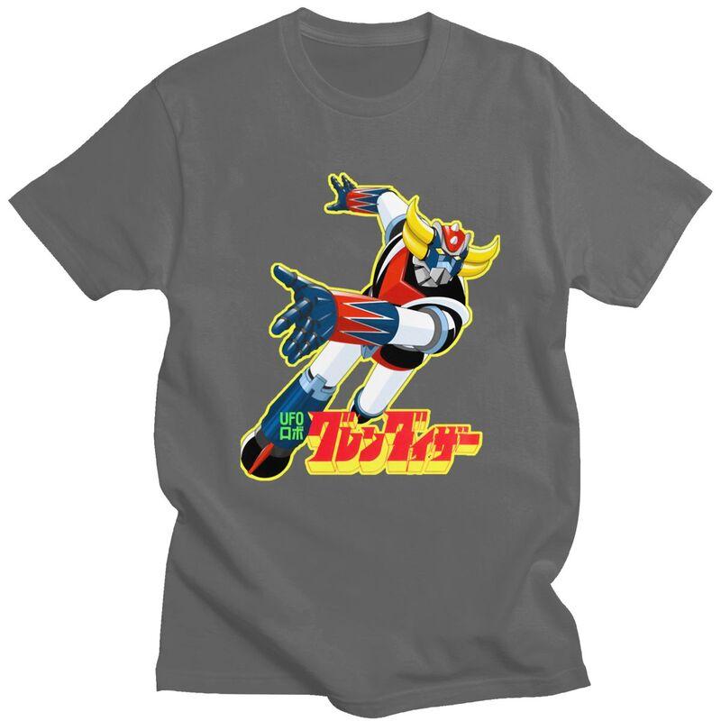 Custom Goldrake UFO Robot Grendizer T Shirt Men 100 Cotton Tshirt Casual Goldorak Anime Tees Streetwear Tshirt