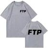 2025 Ftp Printed Tshirts Unisexs and Womens Harajuku Rap Styles Music Round Neck Short Sleeve Casual Loose Clothes
