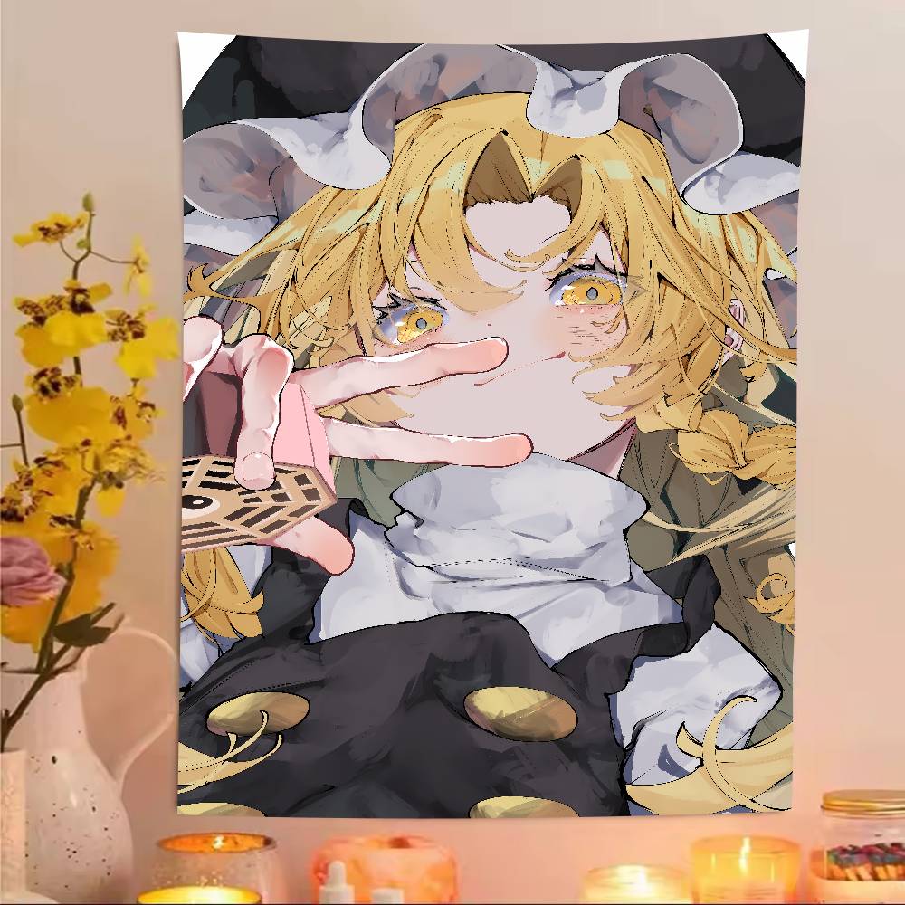 XXL Fashion Hot Popular Touhou Project Tapestry Anime Surrounding Bedroom Study Home TapestryRoom Dormitory Game Room Decoration
