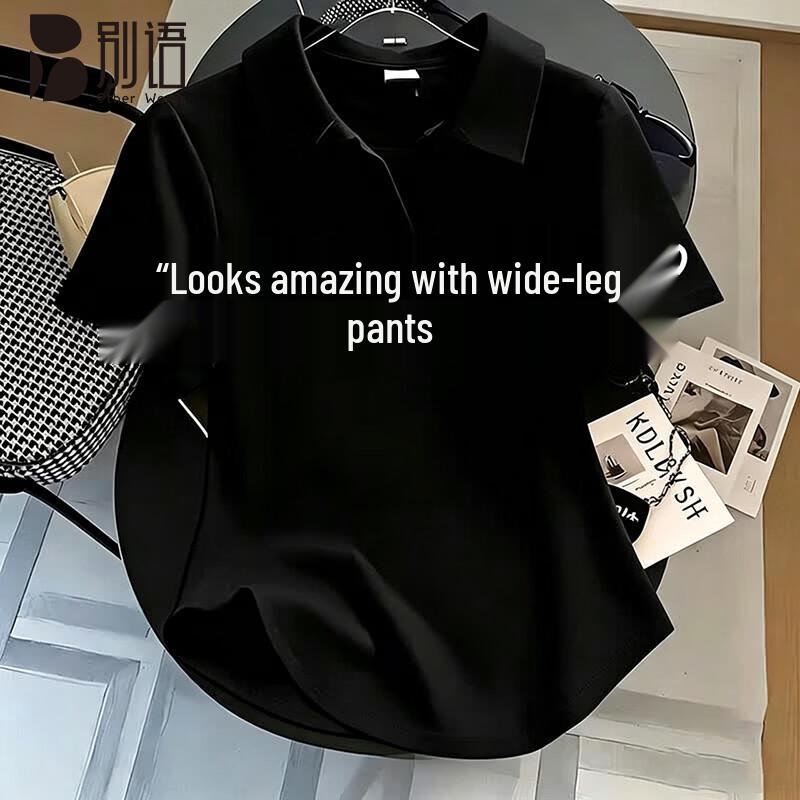 Women s Pure Cotton Polo Neck Short Sleeve T-Shirt L