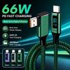 66W Fast Charging Right Angle Charging Cord Right Angle Digital Display Cable  Laptop Charging
