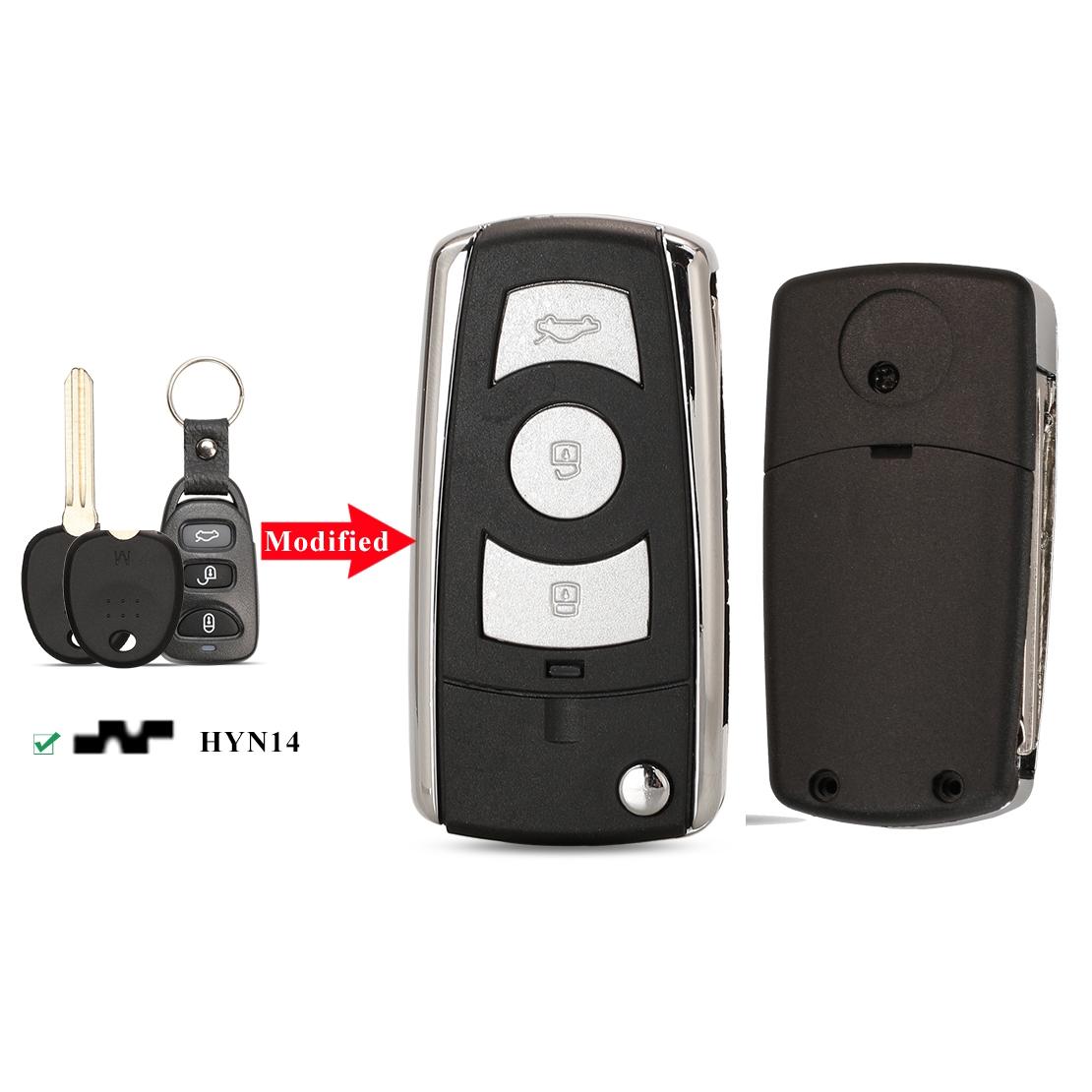 

jingyuqin 3/4 кнопки модифицированный откидной чехол для дистанционного ключа для Hyundai Elantra Sonata Carens NF 2009 для KIA LOTZE 2006 костяной
