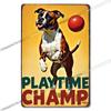Vintage Cute Dog Themed Metal Tin Sign Retro Funny Puppy Wall Art Decor for Home Pet Shop Man Cave Rustic Iron Painting Plaque