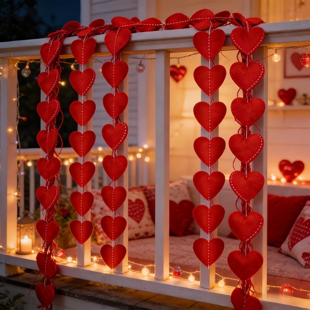 Romantic Heart String 2m 6.5ft Love Heart Hanging Curtain Durable Wedding Garland  Birthday Party
