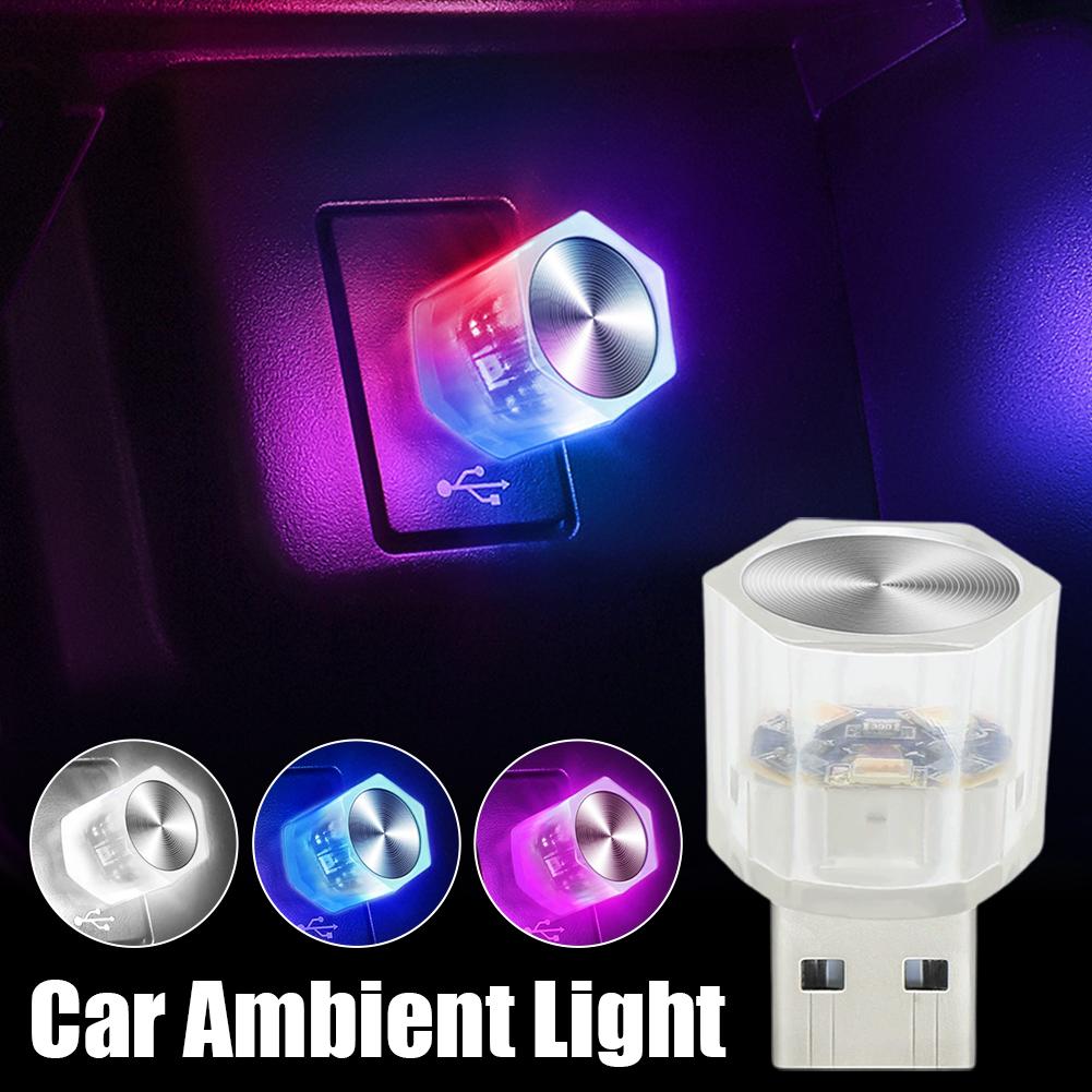 Car USB LED Ambient Light Interior Atmosphere Decorations Lamp Lamp Lights Colorful Decorative Auto Reading Accessories F3M7
