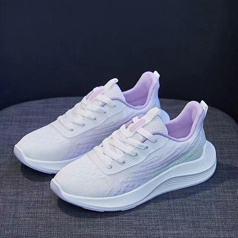 Autumn new women's shoes breathable sports shoes soft-soled travel shoes flying woven little white shoes flat casual shoes