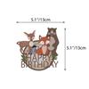 Original Forest Animal Children's Birthday Party Decor Kit With Balloons And Flags