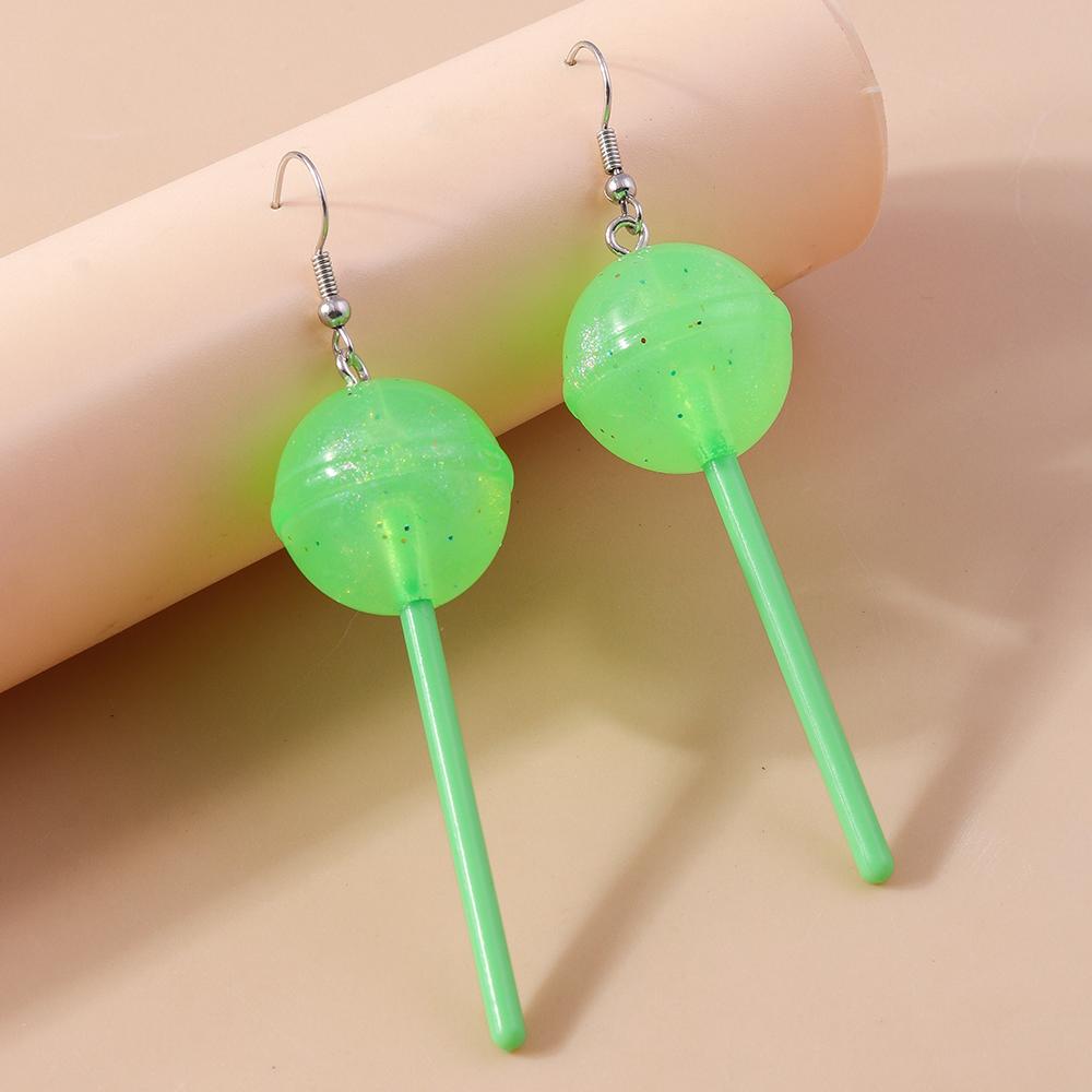 Cute Resin Sweet Lollipop Drop Earrings for Women Simulation Food Candy Dangle Earrings Girls Party Jewelry Gifts