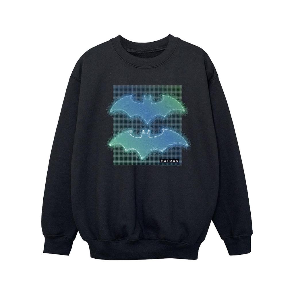 DC Comics Girls Batman Grid Gradient Sweatshirt