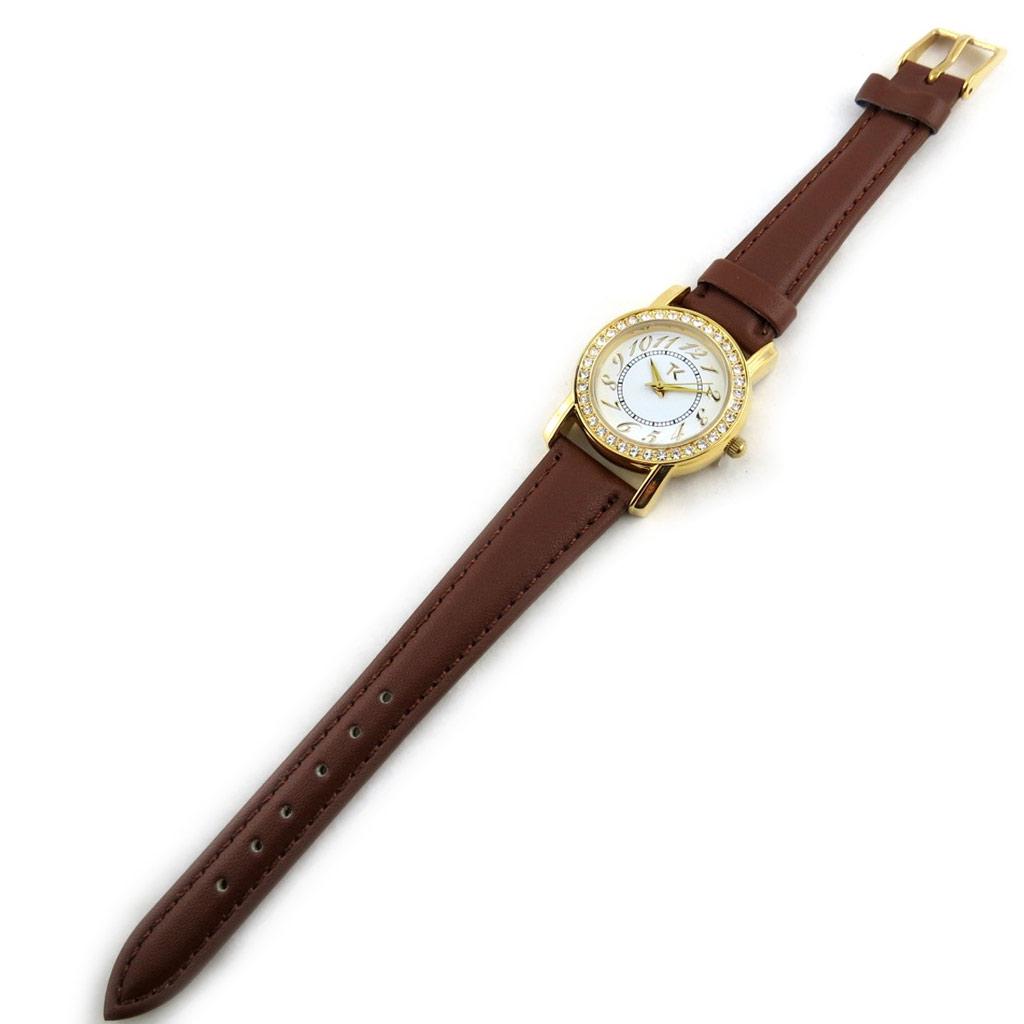 Les Trésors De Lily [N2429] - Women's Watch 'Trendy' White Gold Brown