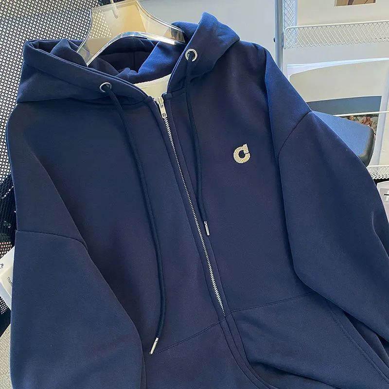 Sweatshirt for Women Hooded Fleece Thickened Loose Casual Long Sleeve Top Coat Sweatshirt