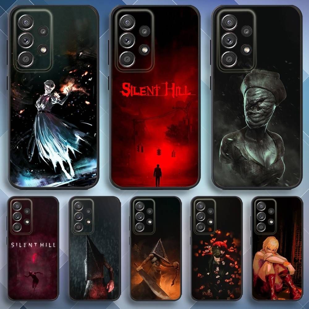 S-Silent Horror Hill Game Phone Case For Samsung S25,S24,S21,S22,S23,S30,Ultra,S20,Plus,Fe,Lite,Note,10,9,5G Black Cover