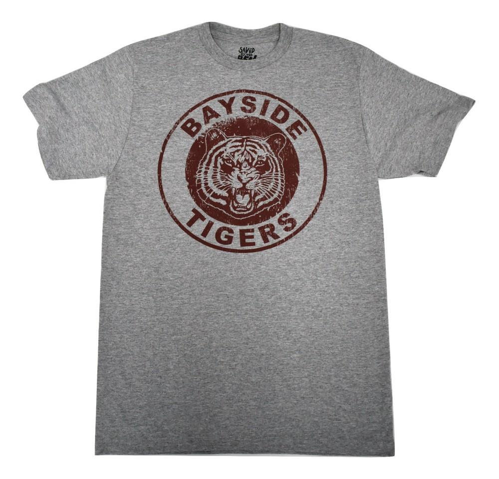 

Saved By The Bell Mens Bayside Tigers Gray Shirt New S 2XL