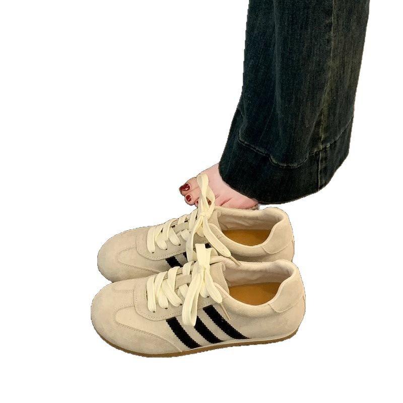 Women's Shoes Forrest Gump Shoes Spring and Summer Platform Single Shoes Wide Head Soft Sole Not Tired Feet German Training Shoes Flat Bottom Light