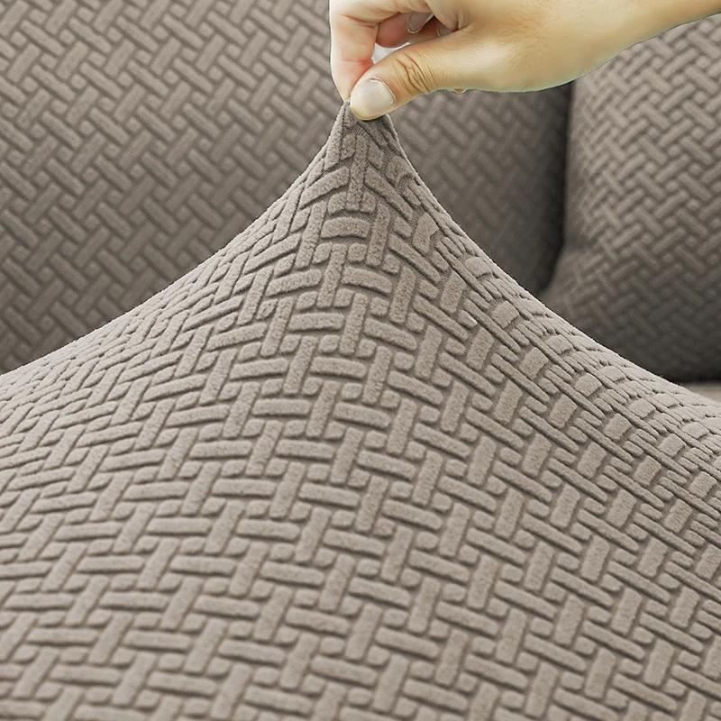 Elastic Sofa Cover Stretch Jacquard Fabric Couch Cover Sectional L Shape Sofa Slipcover Corner Case for Living Room 1/2/3/4 Seat