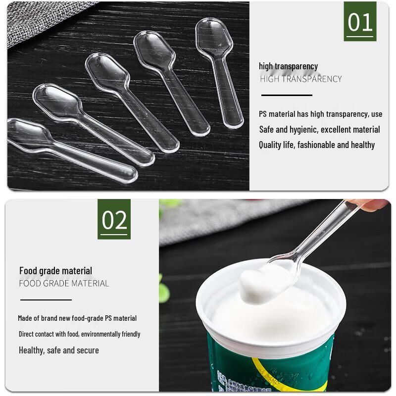 Homeglen Disposable Plastic Tasting Spoons