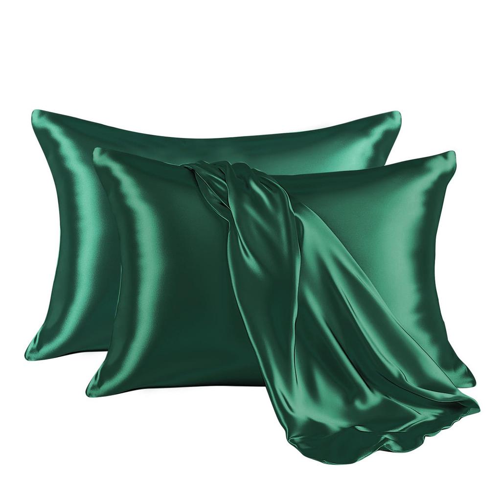 100% Silky Smooth Solid Color Pillowcase Like Silk Satin Pillow Cover Hair Beauty Soft Comfortable Pillow Case Home Decor
