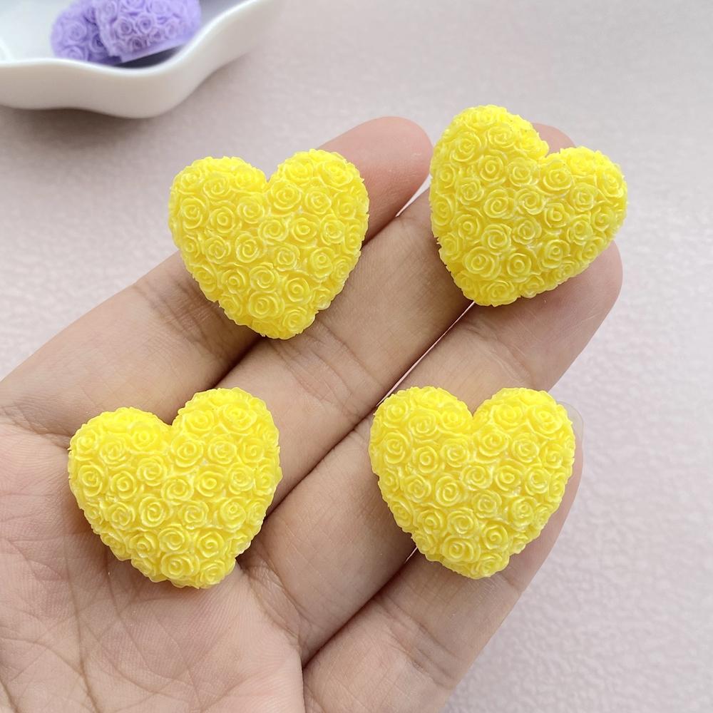 Żywica Kolorowa Kreskówkowa Róża miłość Flatback Kamień 6SZT DIY Dekoracja Świąteczna Halloween Figurki Akcesoria do Scrapbookingu