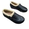 Winter New Cotton Shoes Women's Velvet Soft Leather Soft Bottom Home Women's Cotton Ladyshoes