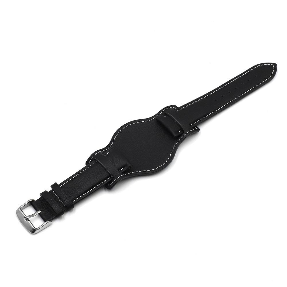 Cowhide Tray Watch Strap 18mm 20mm 22mm Watch Band Anti-metal Allergy Leather Watchbands Accessories UTHAI G18