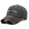 Washed Cotton Embroidered Baseball Cap Distressed Streetwear Sunscreen Hats  For Man Women Unisex