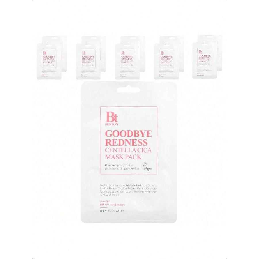 

Benton Goodbye Redness Centella Cica Beauty Mask Pack, 10 Sheets, 23g Each