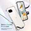For Google Pixel 9a Case TPU PC Transparent Phone Cover with Airbag Corner Protection
