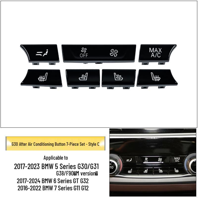 Compatible with BMW 5 Series, 7 Series, GT, 6 Series, G32, G30 Rear Air Conditioning Switch Buttons