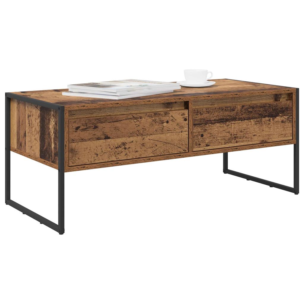 Coffee Table Reclaimed Wood Look 100 x 46 x 40 cm Wood Based Material