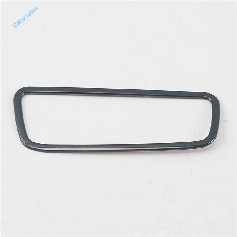 Stainless Steel Auto Head Lights Switch Button Decor Cover Trim Accessories For Hyundai Kona 2018 - Black Brushed Interior