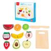 Wooden Velcro Cutting Fruits & Vegetables Toy Set for Kids, Ideal Birthday Gift for Ages 3-6