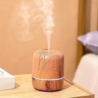 180ml Zvlhčovač vzduchu s arómoterapiou v drevenom dizajne, ultrazvukový, studený vzduch, USB difuzér esenciálnych olejov s LED lampou pre domáce miestnosti